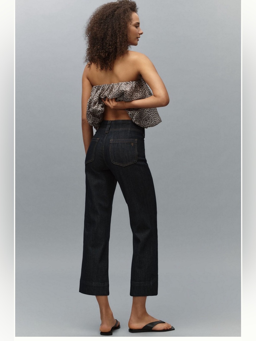 Anthropologie Maeve Slim 70’s High-Rise Crop Flare Jeans, NWOT, 27 - Picture 2 of 11